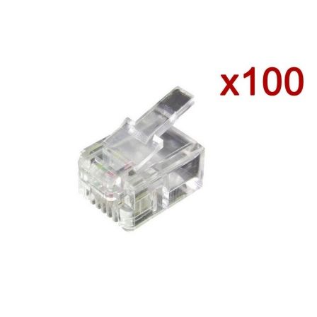 Equip Kit de 100 conectores RJ11 4P4C 121111 Equip Kit de 100 conectores RJ11 4P4C 121111